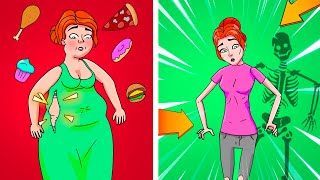 Fat life vs Fat live | Real Life Talk animation