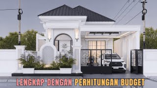 DESAIN RUMAH 1 LANTAI MODERN KLASIK  KELIHATAN MEWAH BANGET… TAPI ESTIMASI BIAYANYA CUMA SEGINI! 😲