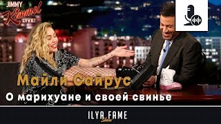 Майли Сайрус отказалась от травки и завела себе свинью | Русская Озвучка