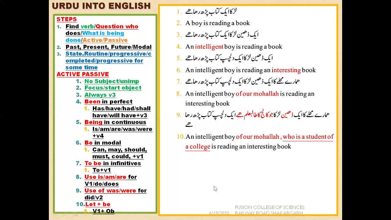 HOW TO WRITE SENTENCES AND TRANSLATE WRITING SKILLS ACTIVE AND PASSIVE 