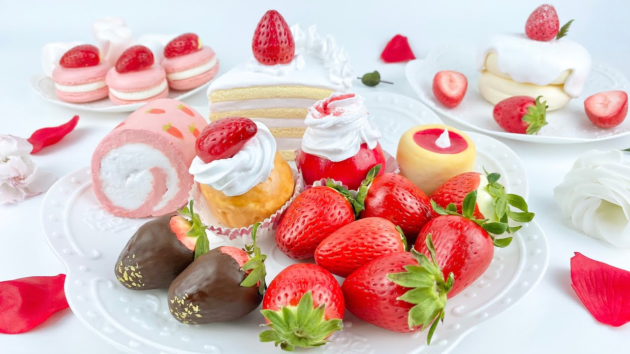 ASMR 🍓이게 점토라구?! 딸기 디저트 점토 부수기! | Strawberry Clay Cracking