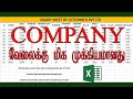 Salary sheet of cutechinfo pvt ltd in excel in tamil  company  