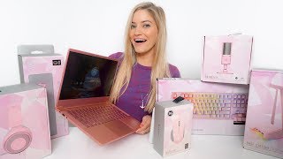 NEW Quartz Pink Razer Blade Laptop + Accessories Unboxing!
