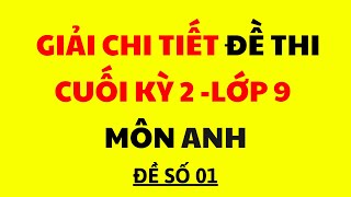 Đề thi cuối kì 2 - Tiếng Anh Lớp 9 (ĐỀ 1)