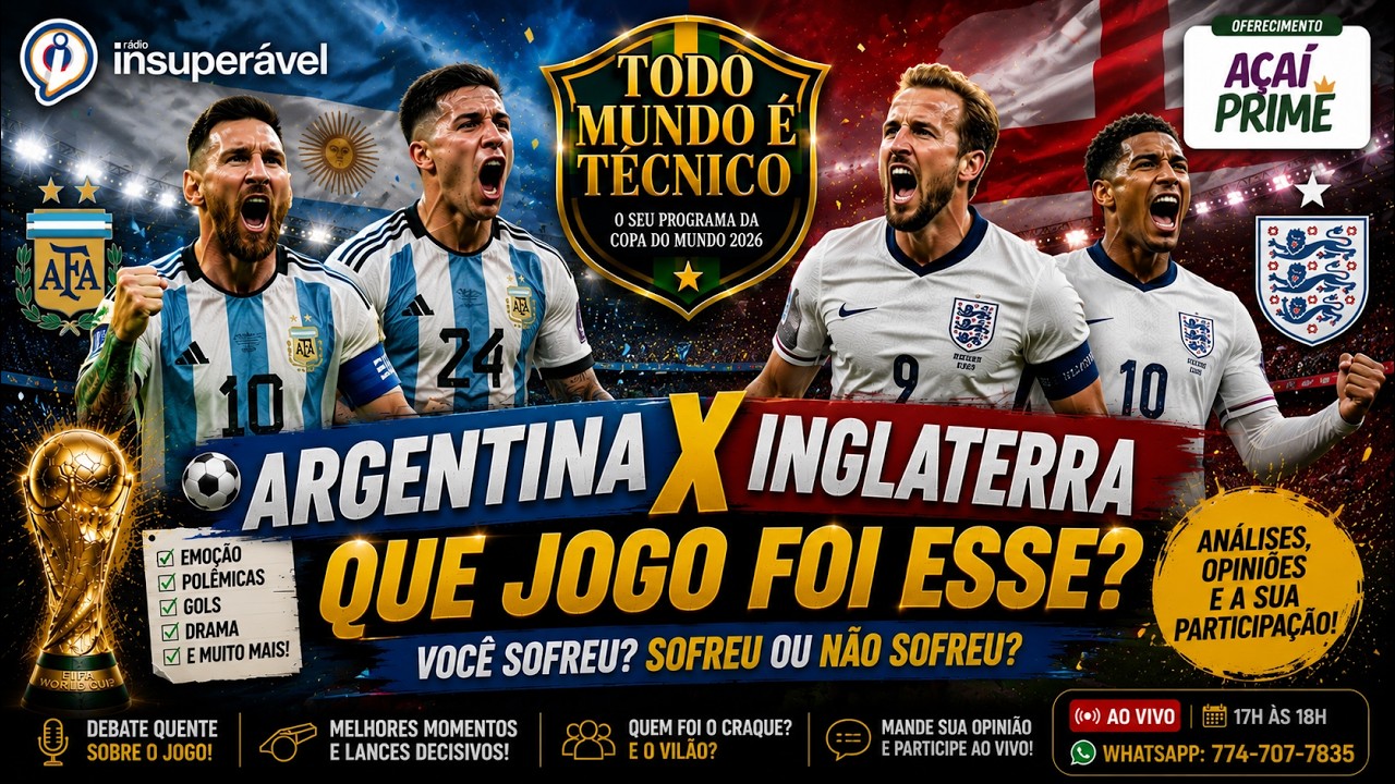🔥 ARGENTINA x INGLATERRA! Que jogo foi esse? Quem merece estar na FINAL da Copa?