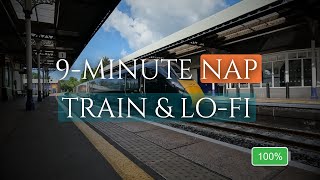 9 Minute Power Nap Timer | Gentle Alarm with Train Sounds & Lo-Fi screenshot 3