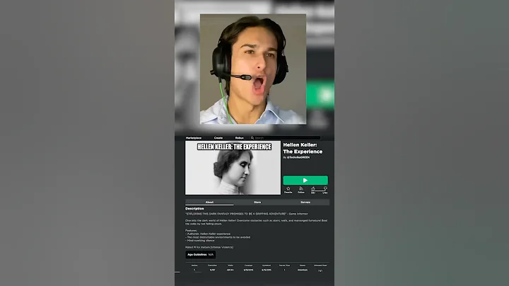 Playing the Hellen Keller experience on Roblox 😳😳💀🧑‍🦯