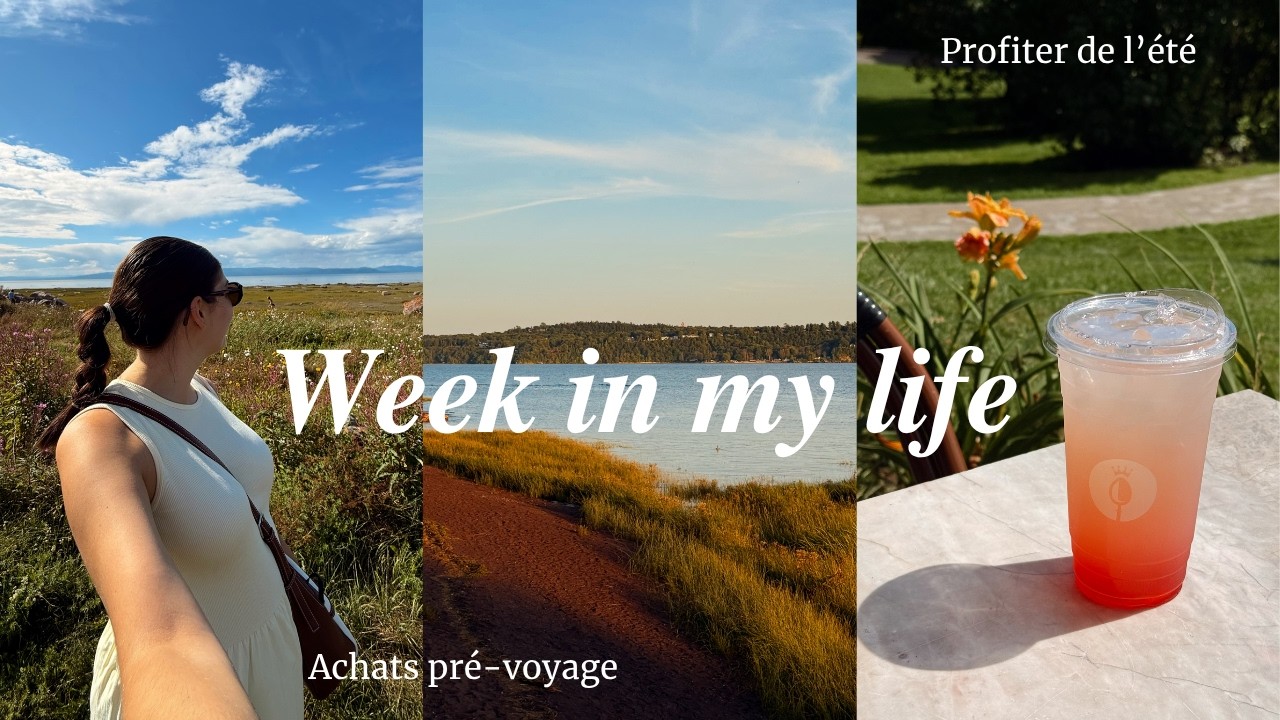 Weekly vlog 🌊 Profiter de la fin de l’été, Achats pré-voyage & Junk journal update