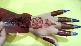 نقش حناء وأفكار سهله وسريعه وجديده لتنسيق اجمل لواصق اليد ?استكرات عيد Henna inscription and easy, f