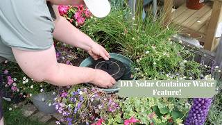 I Tried the Viral Solar Container Water Feature | A Slow Summer Garden Day