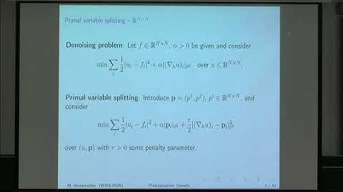 VMV | Michael Hintermüller | On (pre) dualization, dense embeddings of convex sets, and applications