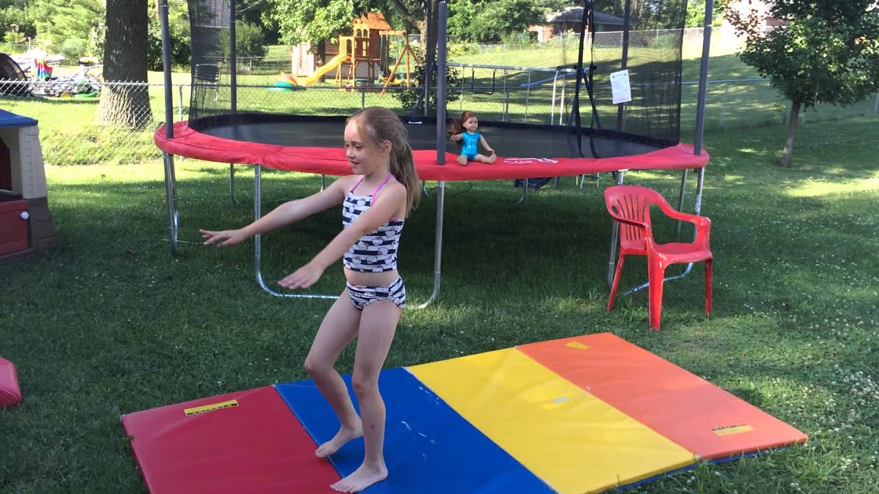 Katelyn gets her back handspring - YouTube