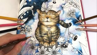 CAT DRAWING WITH COLORED PENCILS | Freedom - Part 2 | Magical Delights Coloring Book screenshot 3