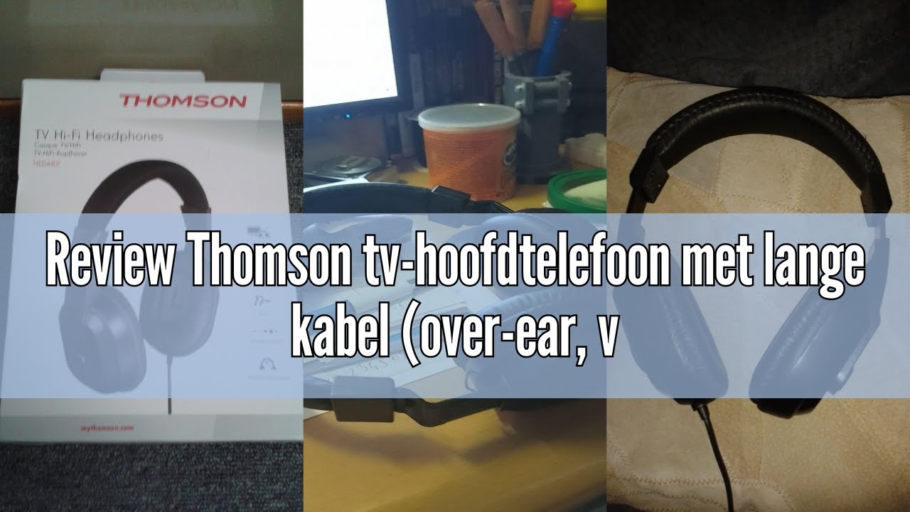 Thomson Over-ear Tv-hoofdtelefoon HED4407 – 8 Meter Kabel, Volumeregeling, 3,5 Mm + 6,35 Mm Adapter