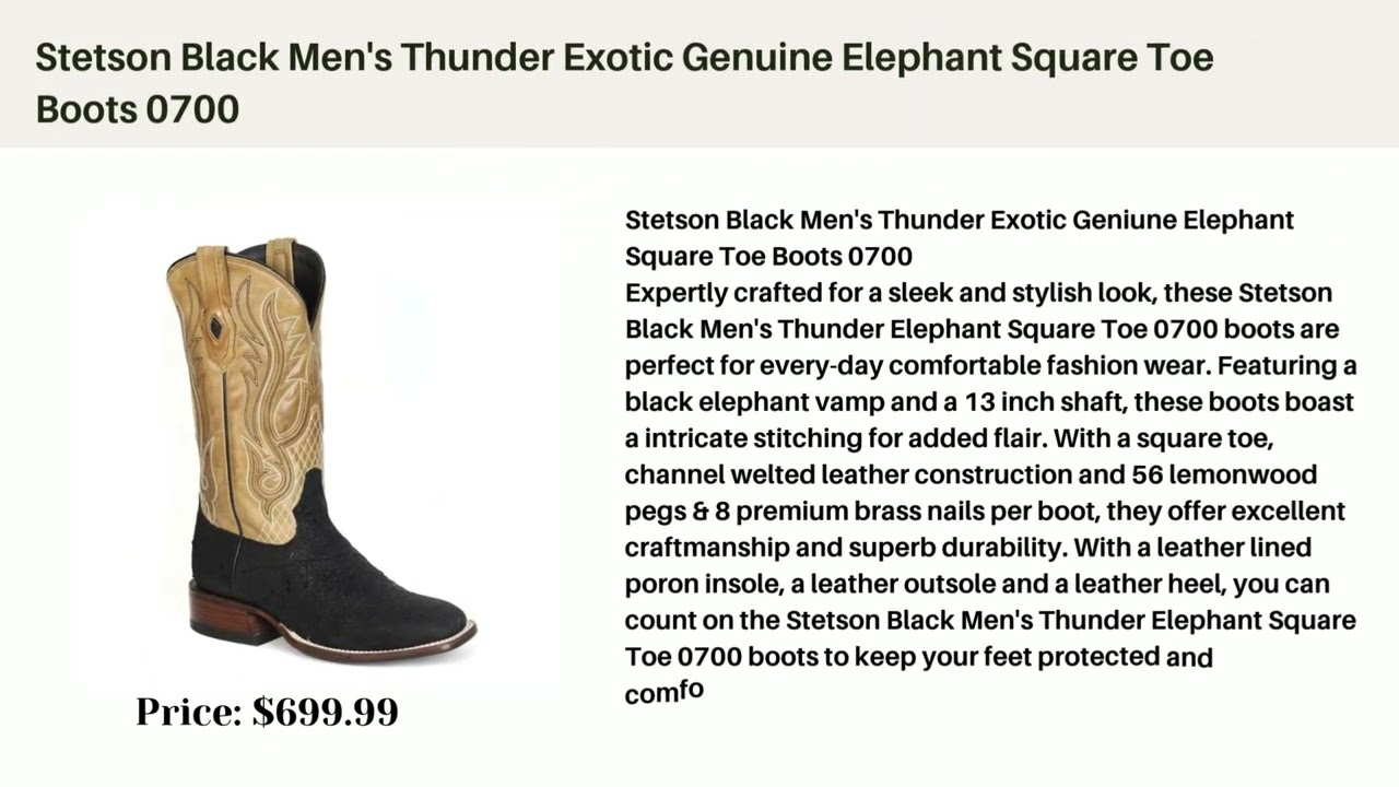Elephant  Boots from Black Jack