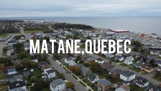 Matane, Quebec, Canada 4k Drone Video