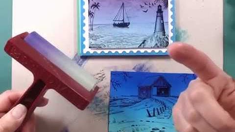 Brayer Technique Using Stampcapes Rubber Stamps