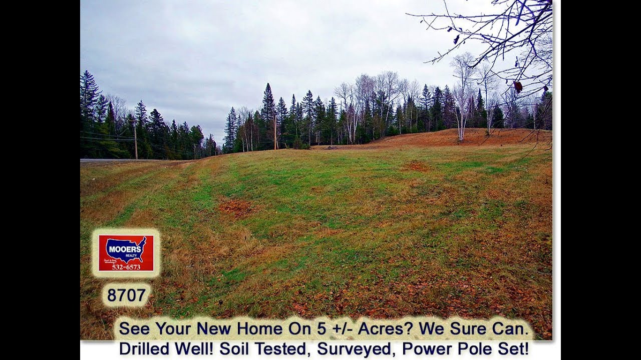 Maine Land For Sale 1292 Bangor RD Linneus ME MOOERS REALTY 8707