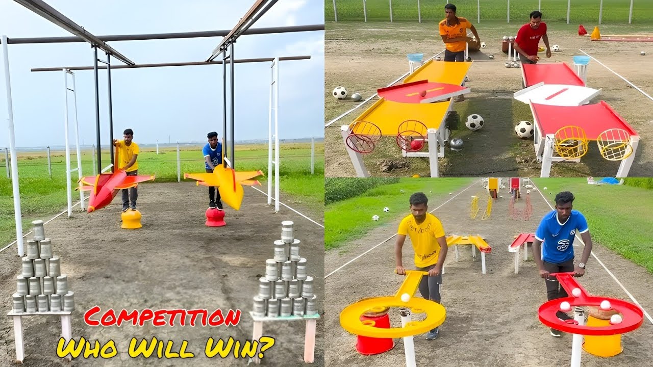 Football Ball and Balloon Bursting Contest 🤔| Fun Game For All Ages | Who Will Win?/Sahil Challenge 