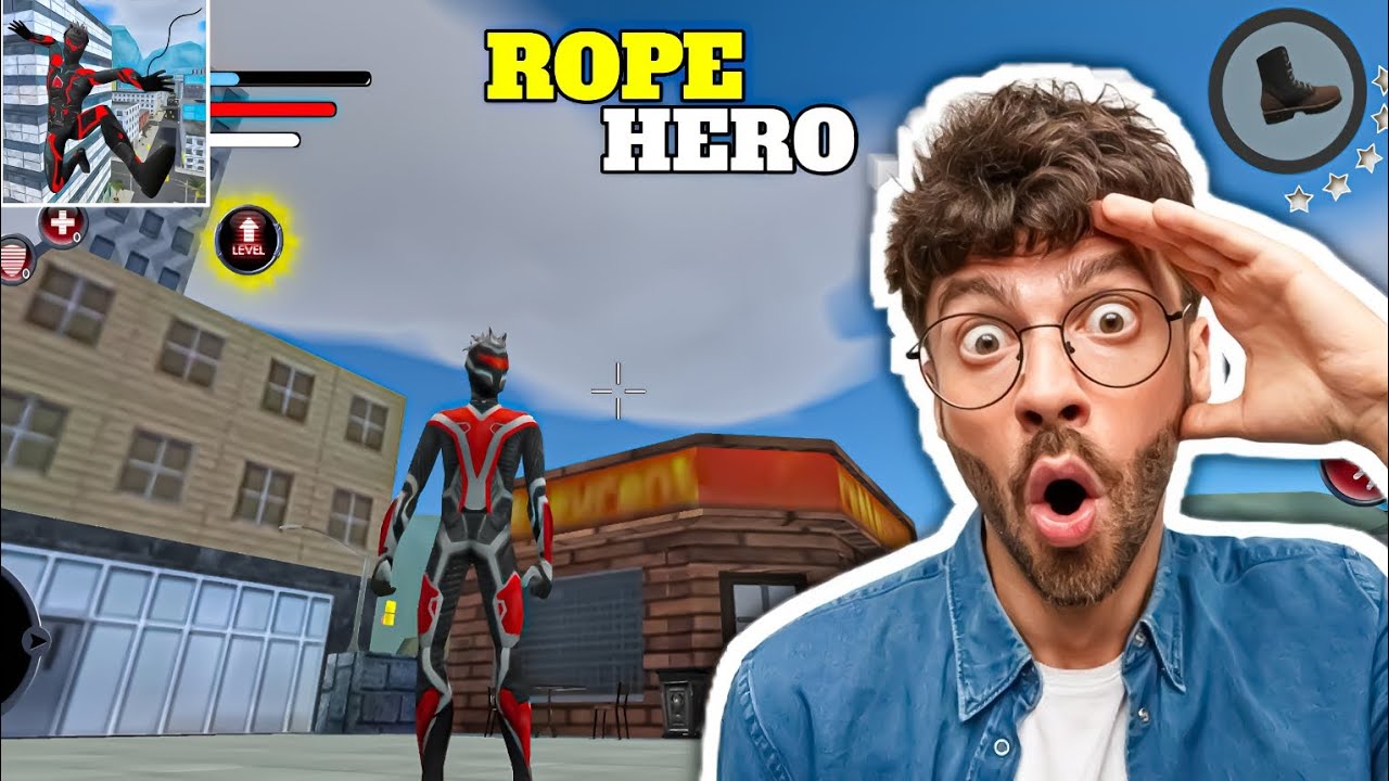 ROPE HERO || FULL GAMEPLAY || MISSION STORY AND FUNNY VIDEO - YouTube