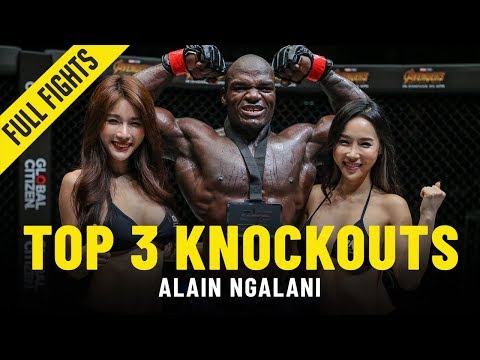 Top 3 Knockouts | Alain Ngalani | ONE Full Fights