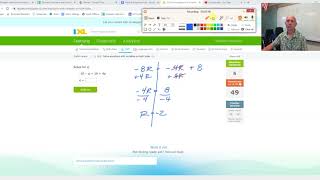 ixl 8th W.11 Solve equations with variables on both sides (v20.11a)