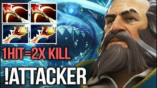 !Attacker Most Insane Kunkka Player 1Hit = 2x Kill 2x Divine 2x Daedalus - Dota 2
