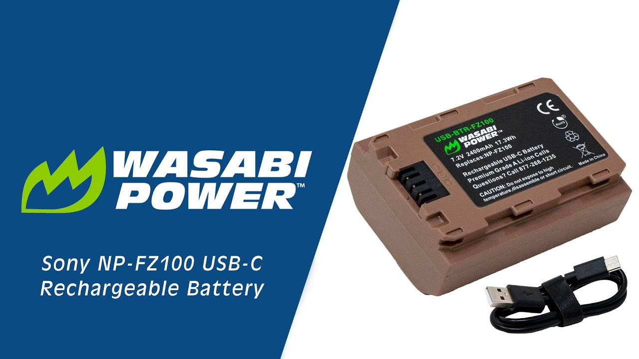 USB-C Rechargeable Sony NP-FZ100 | Ginger Series | Wasabi Power