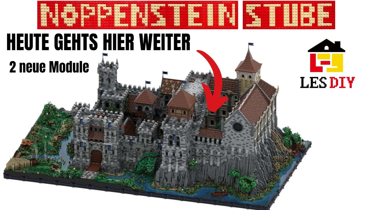 LesDiy Sir Perceval´s Burg MOC - 2 neue Module - Palast Garten und Treppen Turm
