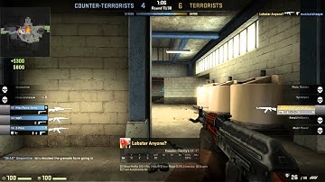 CS GO 1 VS 4 AK 47 Clutch on Nuke