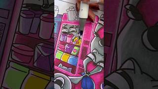 Coloring in my hand drawn Coloring Book 💕🦝 #coloring #coloringbook #ohuhumarkers  #coloringtherapy