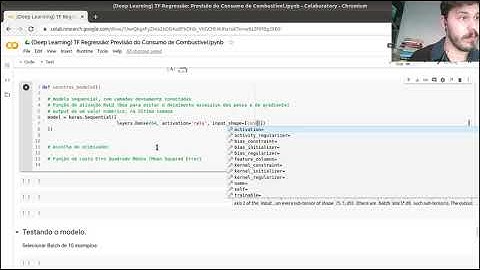 (2) Criando o modelo: Redes Neurais - Regressão com Keras, TensorFlow (Deep Learning com Python)