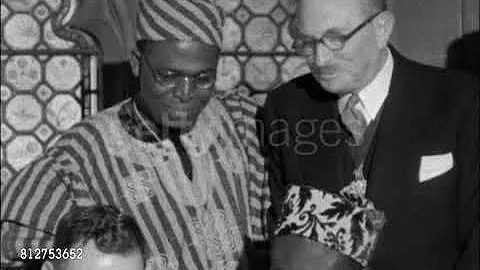 Western Nigerian Premier Obafemi Awolowo & London Mayor Cullum Welch | May 1957