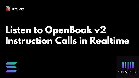 How to Listen to OpenBook v2 Instruction Calls in Realtime - Bitquery API