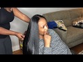 Flat iron on tailbone length hair