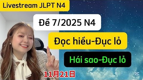 Giải trọn đề 7/2025 jlpt N4. Từ vựng, ngữ pháp N4, đọc hiểu N4 cùng Thuan VNJP