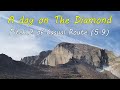 Climbing the diamond on longs peak pitch 2 of casual route