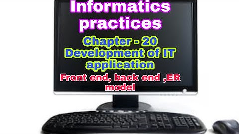 #Innovativejiedupoint| Informatics practices | Chapter -20| Development of IT application