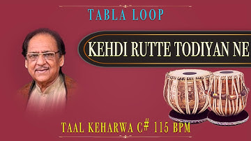 Kehdi Rutte Todiyan Ne | Ghulam Ali | Tabla Loop | C# 115 BPM | Tabla Loops | Keharwa Taal | Keharwa