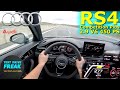 2023 audi rs4 avant competition plus 450 ps top speed german autobahn drive pov