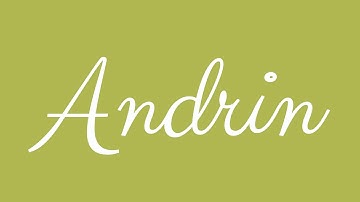 Learn how to Write the Name Andrin Signature Style in Cursive Writing