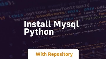 install mysql python