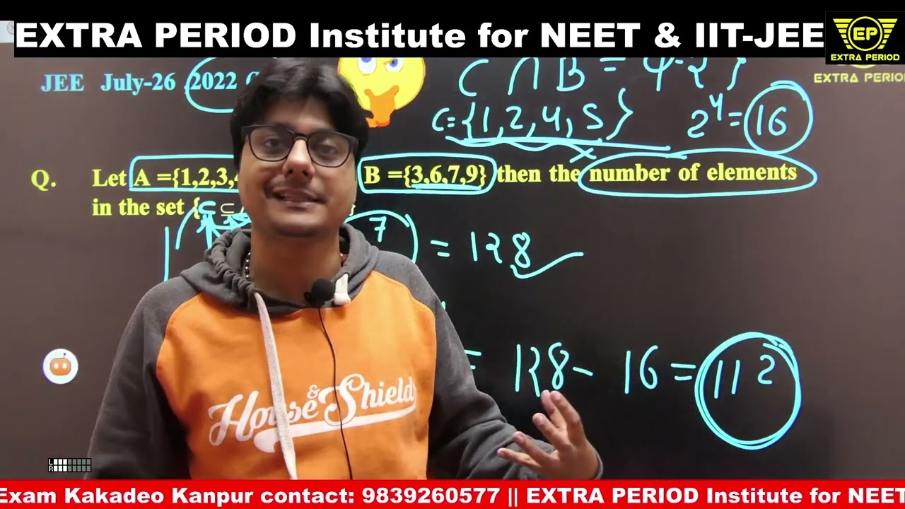 Day 11||set theory JEE PYQ'S Maths class 01 by Rishabh Pandey sir kanpur