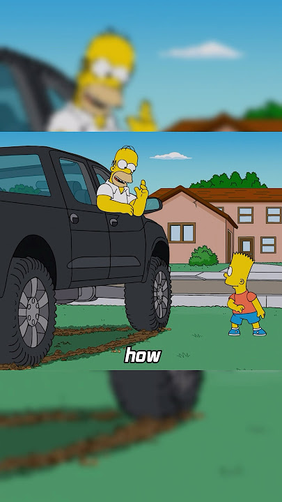 Homer bought a big new car.#simpsons #cartoon