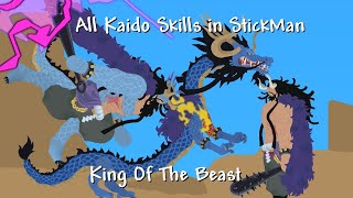 All Kaido Skills in Stickman #sticknodes #onepiece #stickman