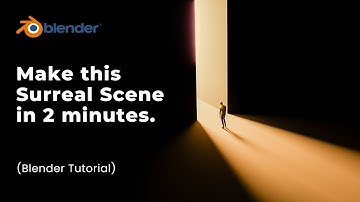 How to make this Surreal scene in 5 mins | blender 2.9 tutorial