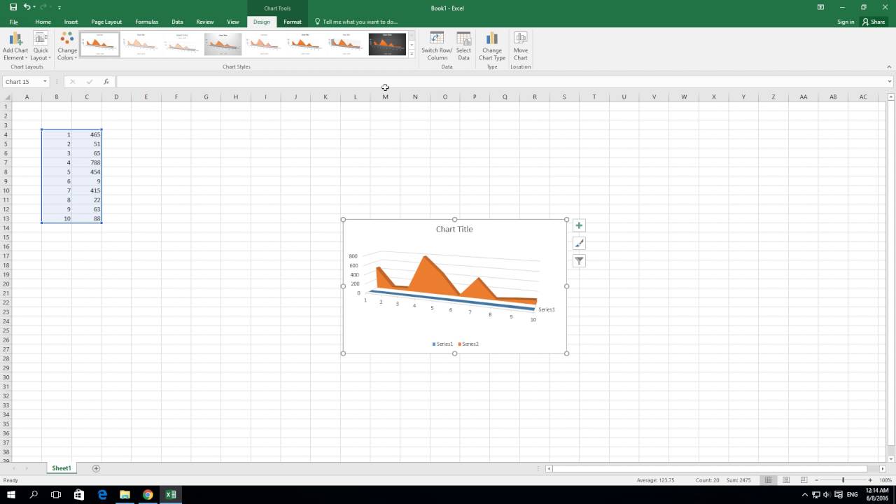 3d Area Chart Excel