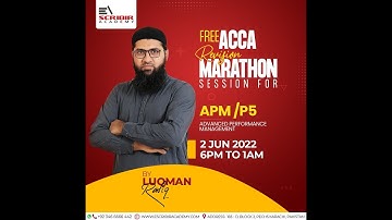 ESCRIBIR | APM | Revision Marathon | Luqman Rafiq | Escribir Academy | ACCA