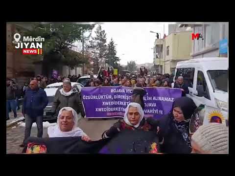 Qoser (Kızıltepe) People marched for Rojava: "Long live the women's resistance"