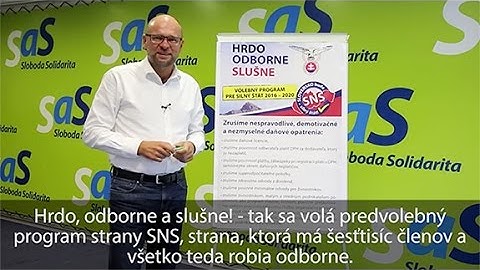 Ako sa “napĺňa” predvolebný program strany SNS